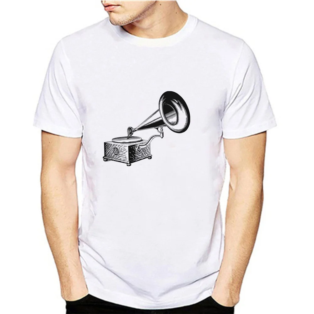Музыкальная винтажная Мужская футболка модная белая с коротким рукавом