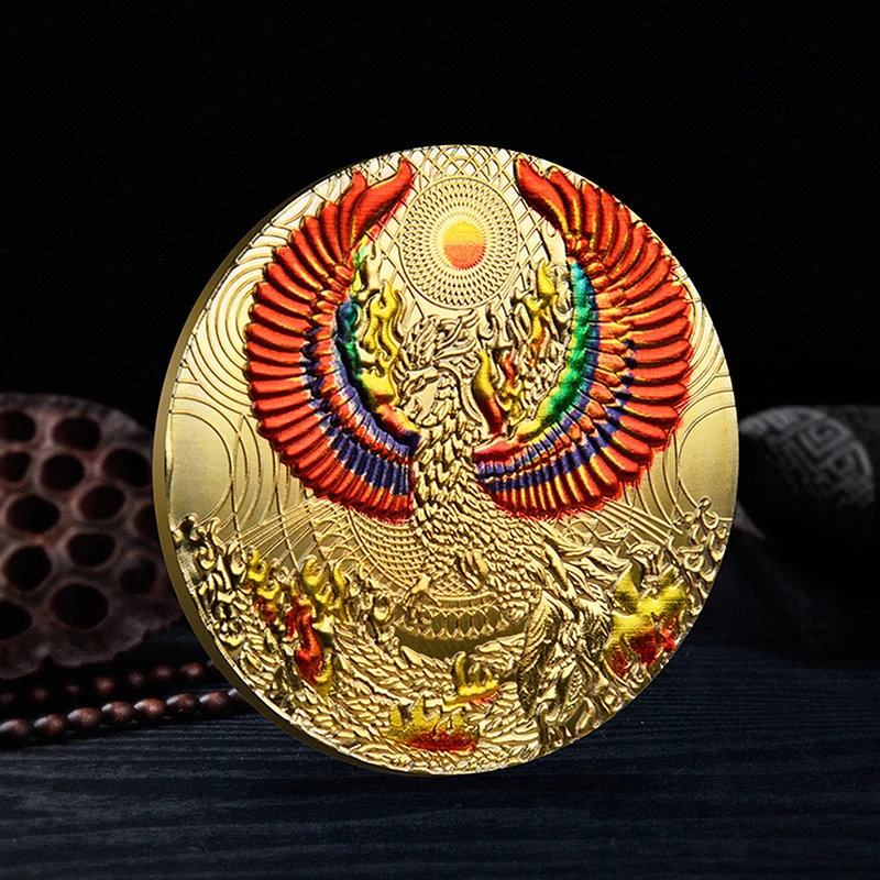 

Bird Flame God Bird Commemorative Coin Zodiac Medallion Creative Souvenir Lucky