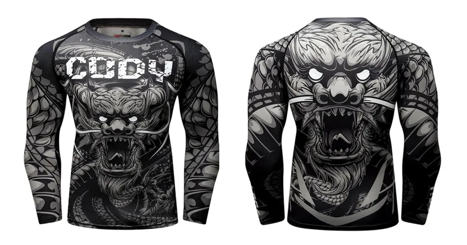Футболка MMA herren rashguard jiu jitsu bjj футболка Langarm фитнес Муай Тай Бокс спортивный пуловер Рашгард MMA boxen Jersey