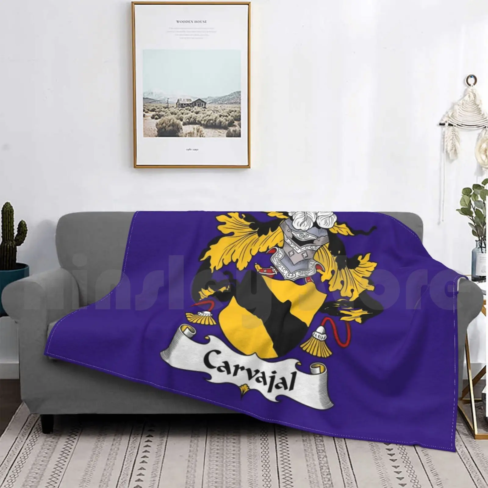 Фото Герб Carvajal-Family Crest Одеяло Мода на заказ Perez Last Name Origin Arias Last Name Испания Crest Испанский №3