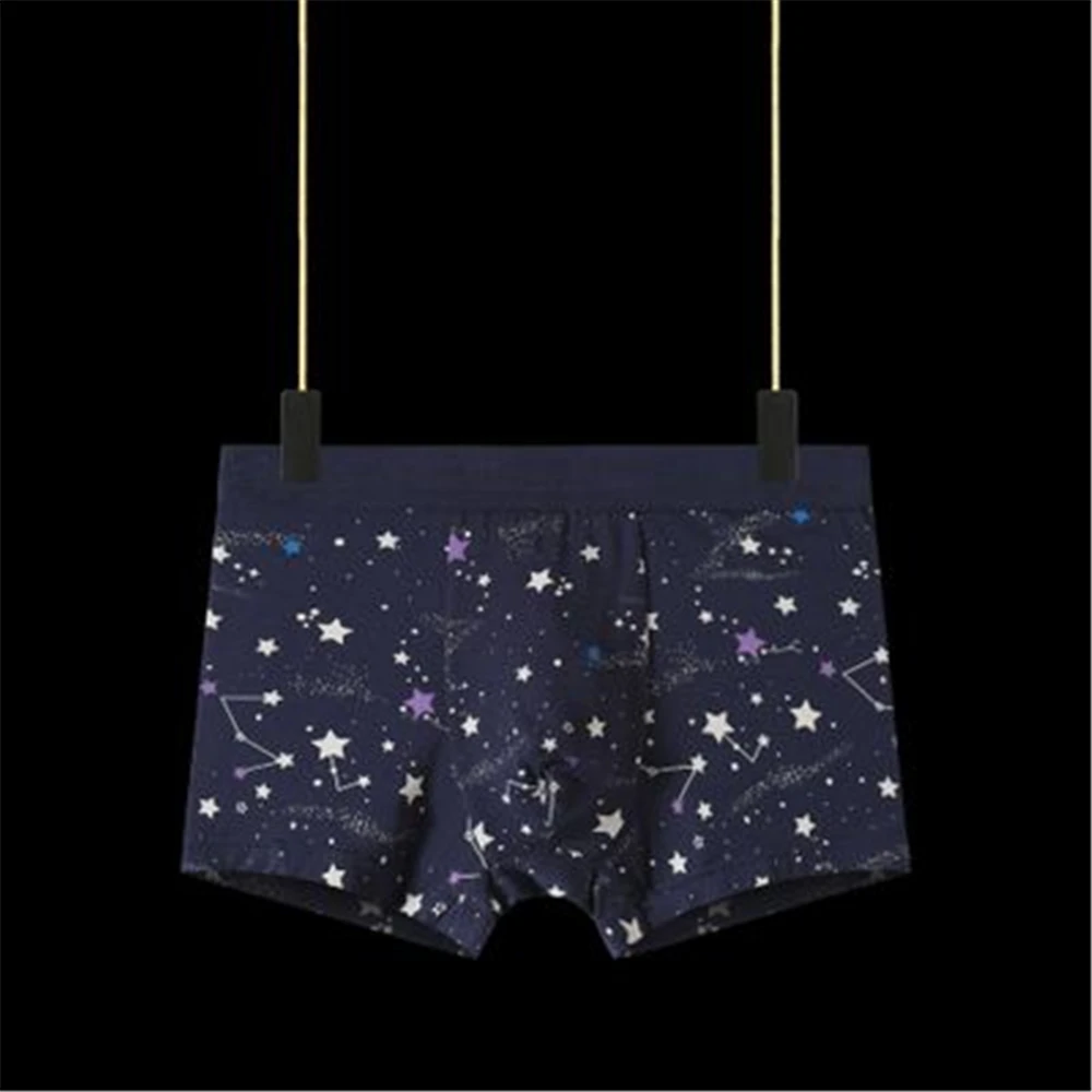 Мужское нижнее белье со средней талией дышащие u выпуклые трусы боксеры с принтом