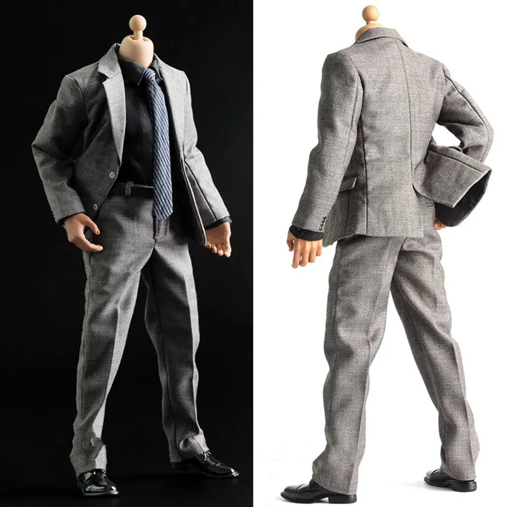 

JXTOYS-030 1/6 Soldier Dark Grey Suit Suit Set Suitable set For 12" Male Action Figure tony head