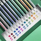 12 Цвет s Классическая гелевая ручка 1 мм креативный флеш-Цвет ручка с чернилами стандартных цветов высокое светильник лампа дневного света для искусство рисования для детей школьного возраста подарки