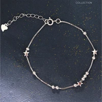new style fashion gypsophila cute star round bead silver plated jewelry personality charm women simple gift popular bracelets