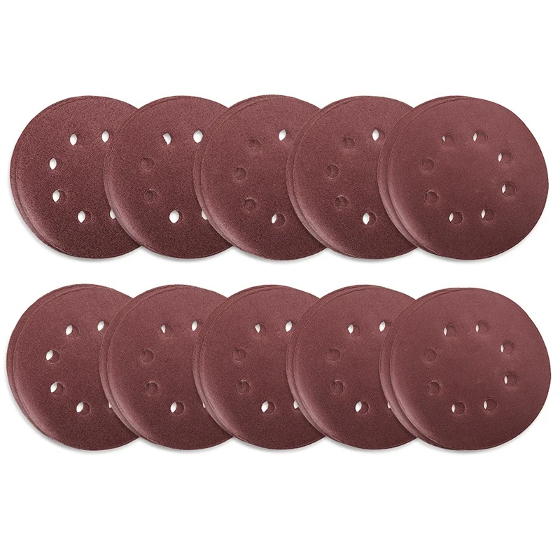 

Pack of 80 Pieces of 5 Inch 125 mm Round Sandpaper Eight-Hole Disc Grit 40-400 Sand Disc Polishing Abrasive
