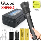 Litwod XHP90.2 мощный светодиодный фонарик с масштабируемым фонариком Usb Перезаряжаемый 18650 26650 аккумулятор алюминиевый фонарь XHP70.2 свет