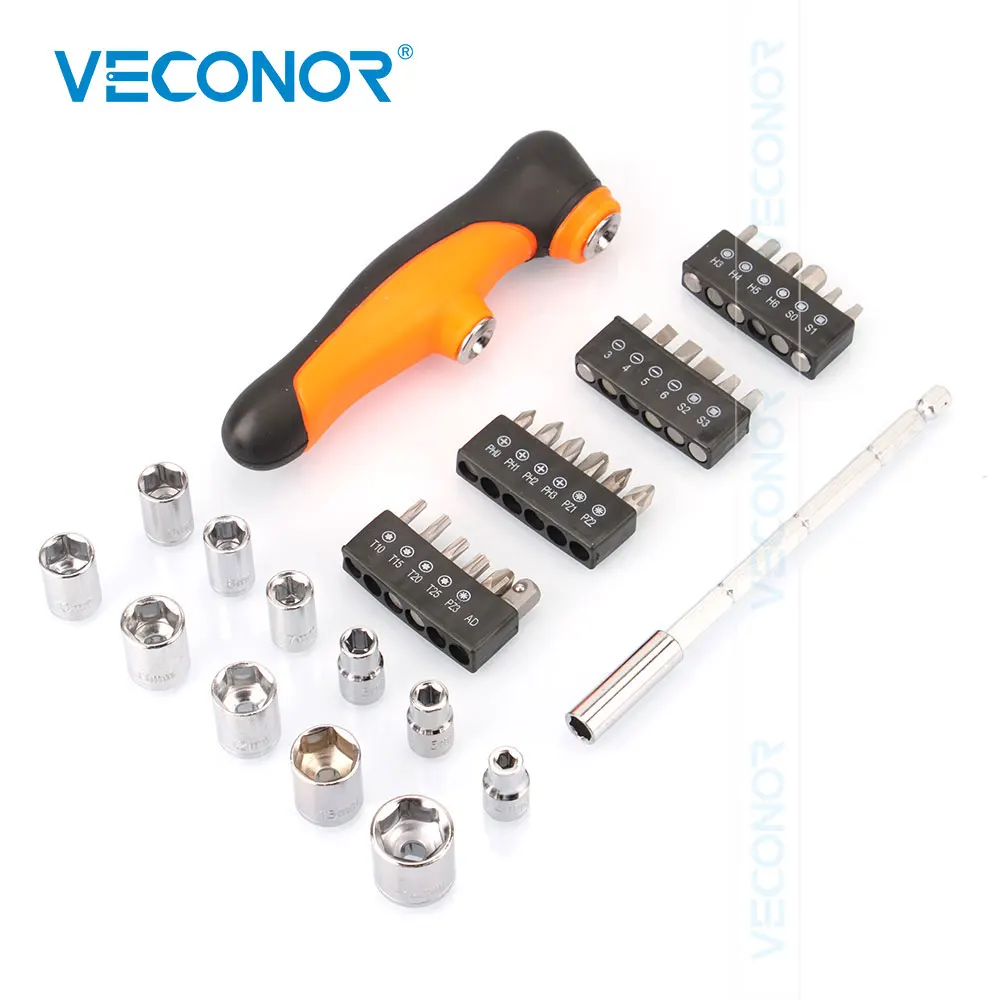 Набор торцевых ключей с Т образная рукояткой бит для отвертки разборные