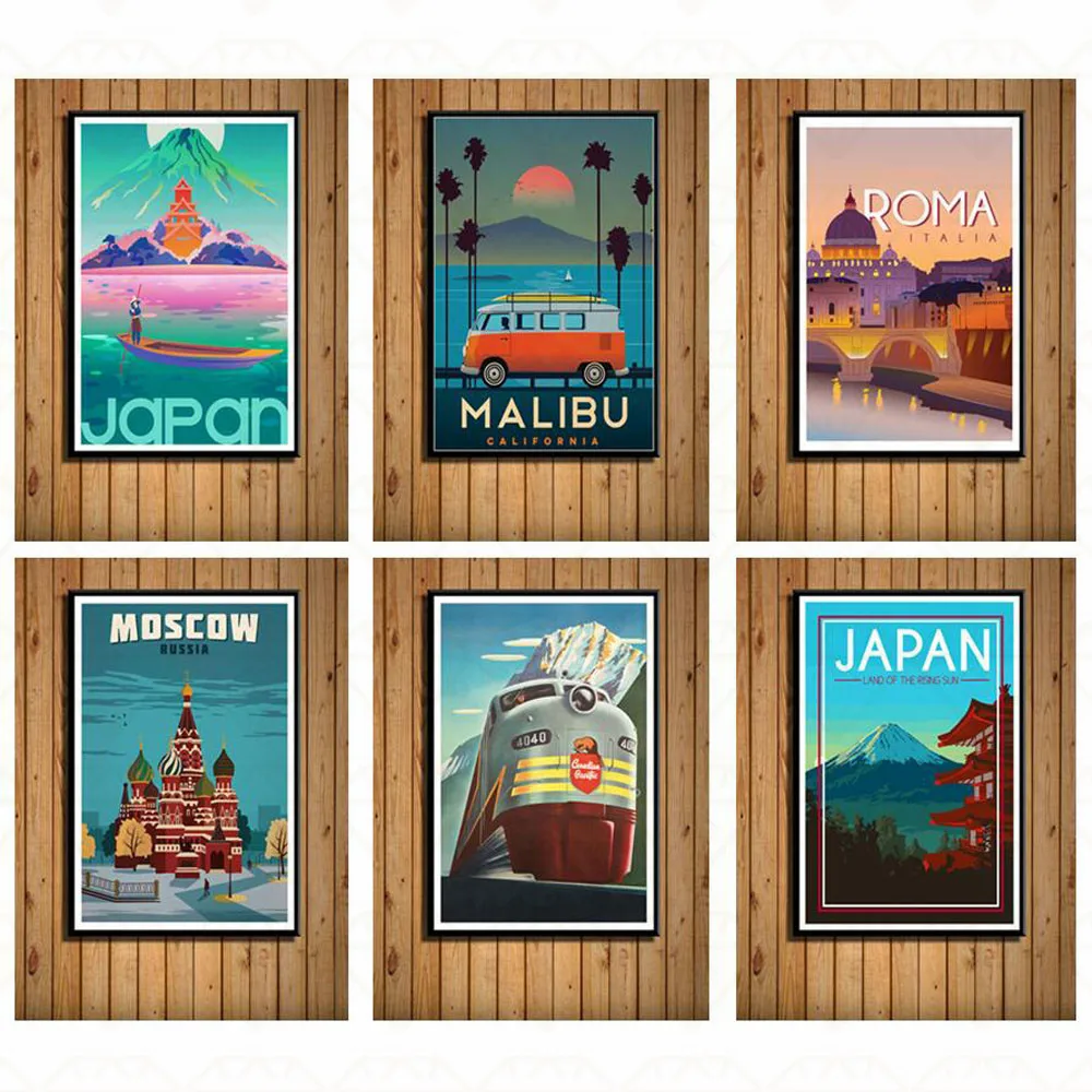 5D алмазная живопись Нью-Йорк Нидерланды Лондон Амстердам ретро дорожный город