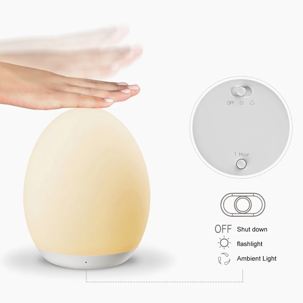USB Rechargeable LED Night Light RGB Table Lamp Touch Switch for Children's Home Garden Bar KTV Dining Ambient | Лампы и освещение