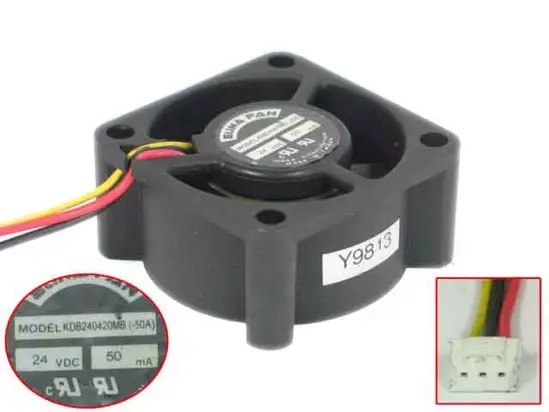 SUNON KDB240420MB-50A-1 Вентилятор охлаждения сервера DC 24V 0.50A 40x40x20mm 3-проводной