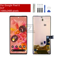 for google pixel 6 lcd display touch screen digitizer assembly with frame for pixel 6 display replacement repair parts 6 4