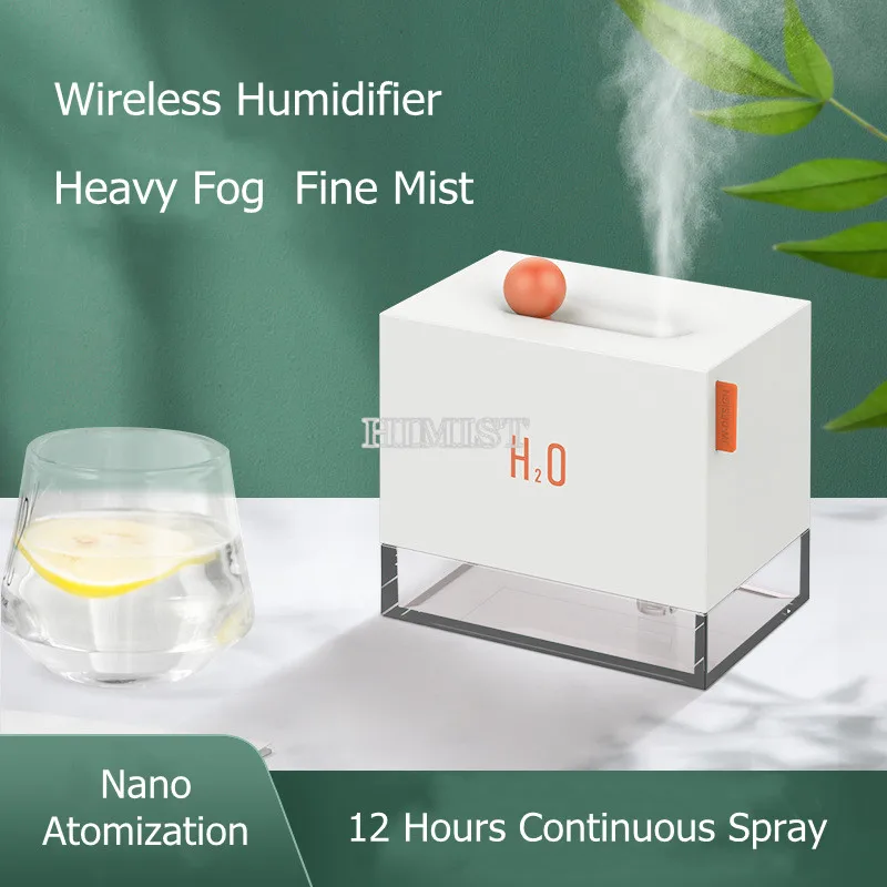

Аккумулятор 1800 мАч, беспроводной увлажнитель воздуха, USB, ультразвуковой, холодный туман, Fogger для дома, Мини Портативный увлажнитель для аро...