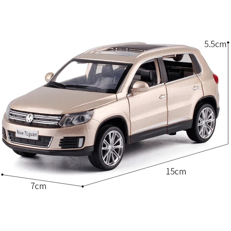 Модель автомобиля Tiguan SUV из сплава масштаб 1:32 музыкальный мигающий шесть