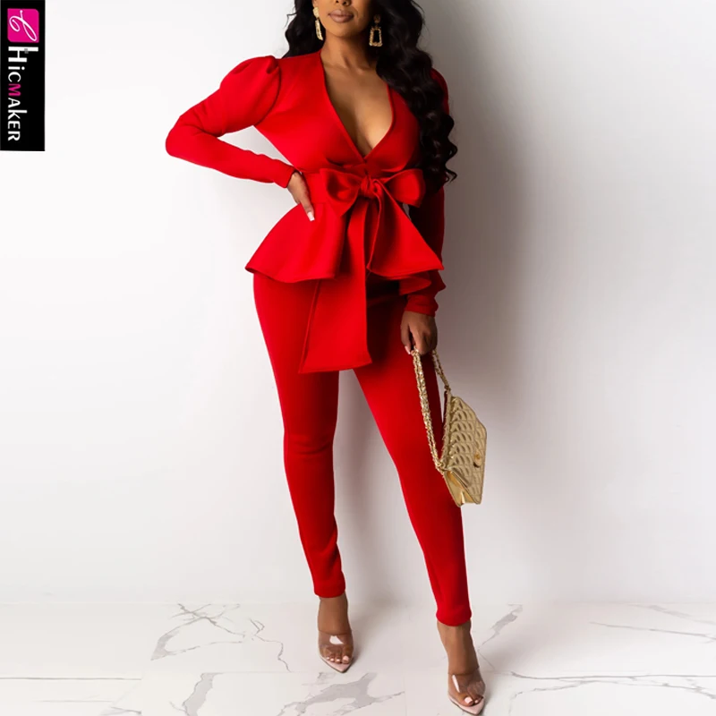 Женский комплект из двух предметов топа с длинными рукавами и оборками