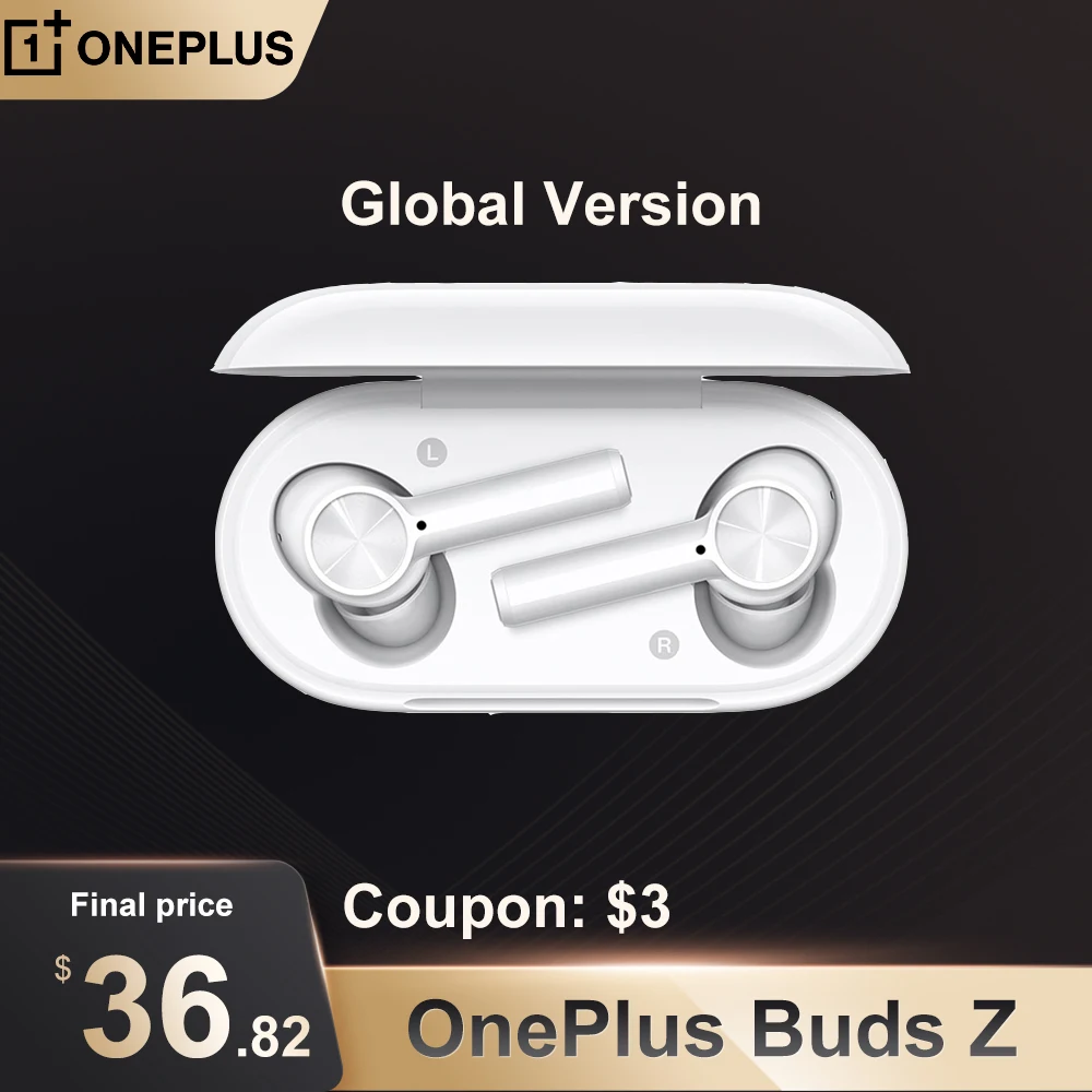 

Беспроводные наушники глобальная версия OnePlus Buds Z, TWS, Bluetooth, шумоподавление, гарнитура для OnePlus 9Pro 9rt Nord 2 9r 8t