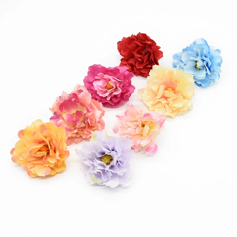 

10 pieces Peony Wedding decoration Christmas decorations for home Garland Fake flowers Candy box Scrapbooking Brooches Headdress