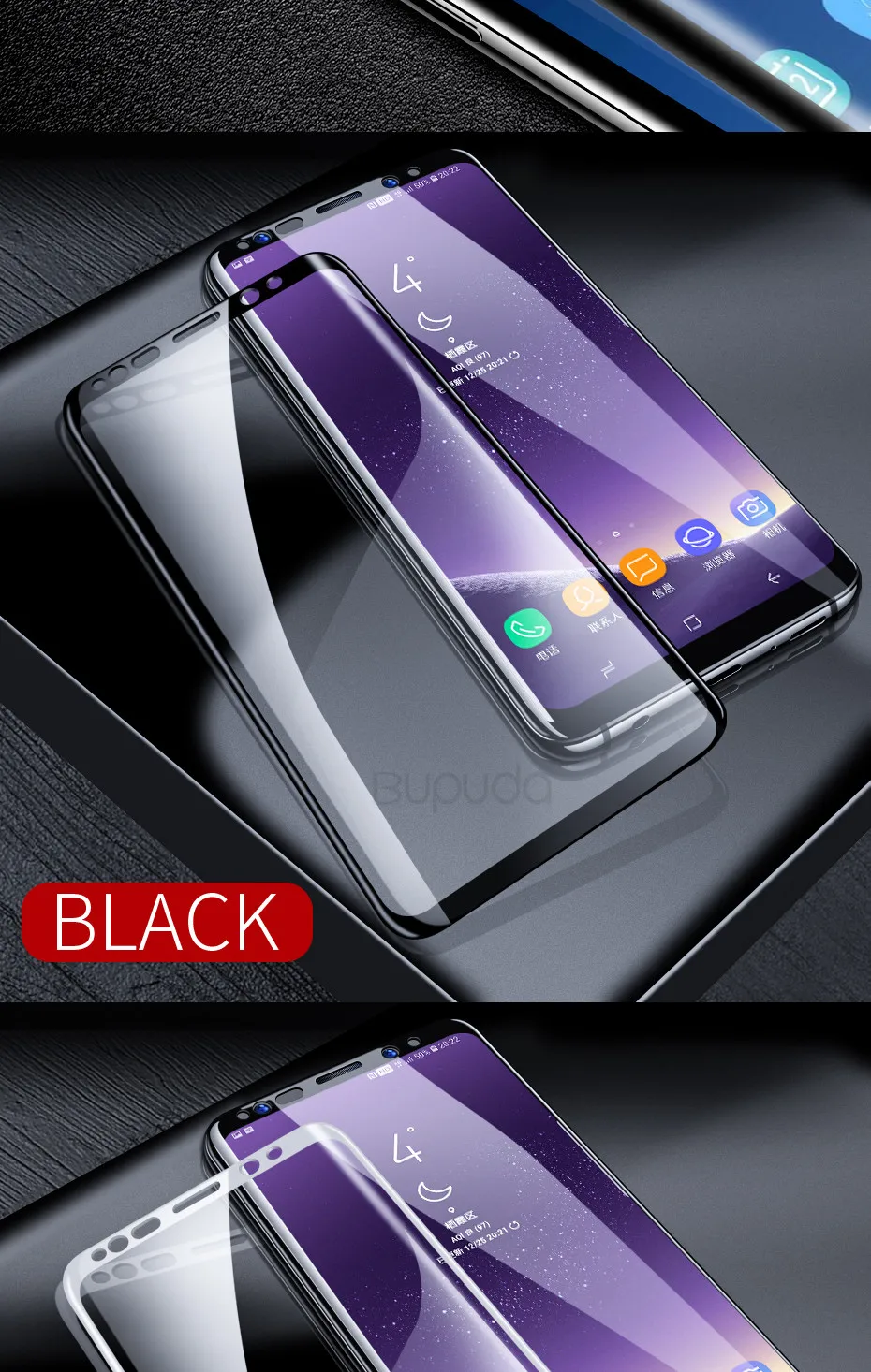 20D полное покрытие из закаленного стекла для samsung Galaxy S7 S8 S9 Plus Note 10 9 8 Защитная пленка для экрана для samsung A6 A8 PLus стекло