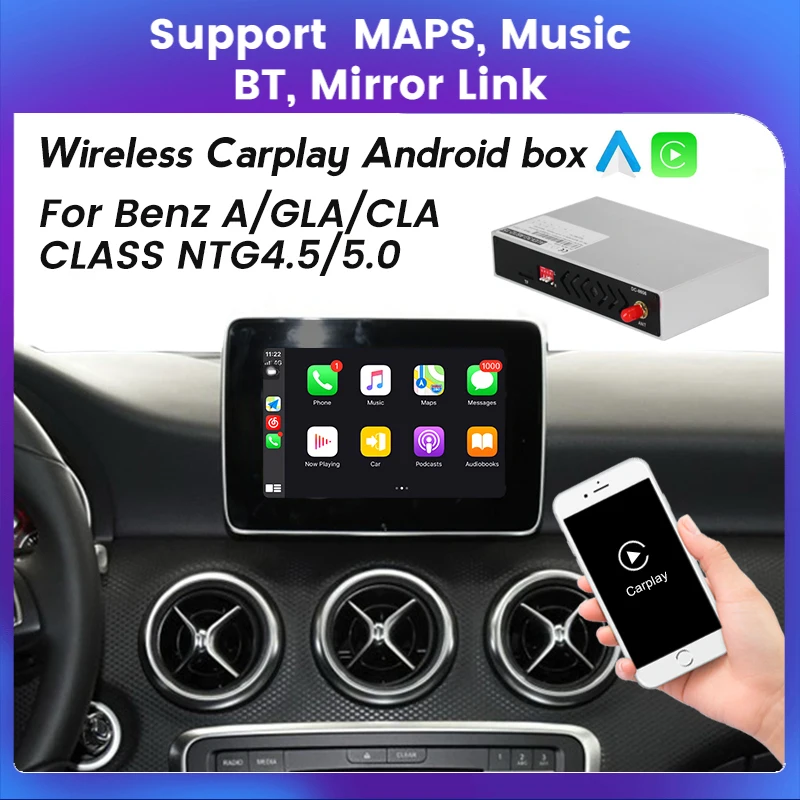 Автомобильная коробка CarPlay Android с поддержкой зеркальной связи мультимедийная