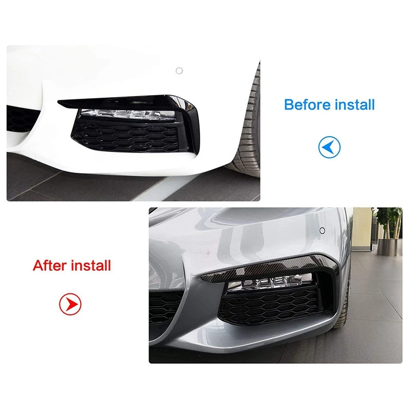 Хромированная передняя противотуманная фара из углеродного волокна накладка