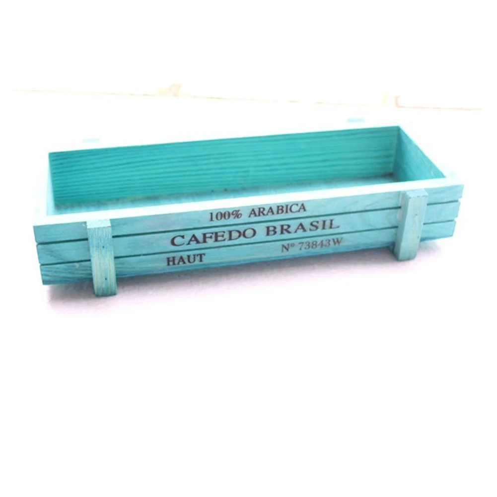 Деревянные кашпо-короб садовый двор микропейзаж цветок сочный контейнер горшок