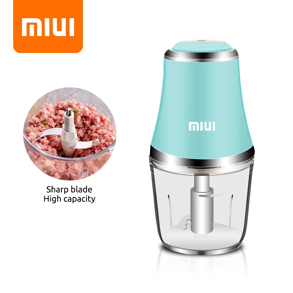MIUI 0.6L Электрический кухонный комбайн супер мощный Мясорубка портативная детская