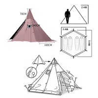 Палатка-Пирамида с дымоходом, в индийском стиле #5