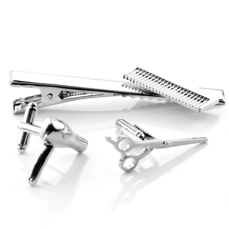 Новинка дизайн гребень зажим для галстука мужчин фен запонки ножницы