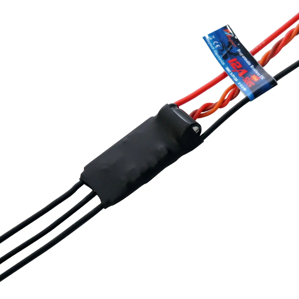 Бесщеточный Регулятор Скорости Maytech 12A 3S FP ESC 32 бит для радиоуправляемых самолетов