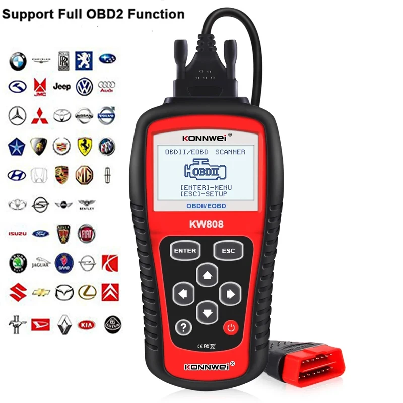 Профессиональный сканер OBD2 KW808 Mechanic OBDII диагностический считыватель кодов