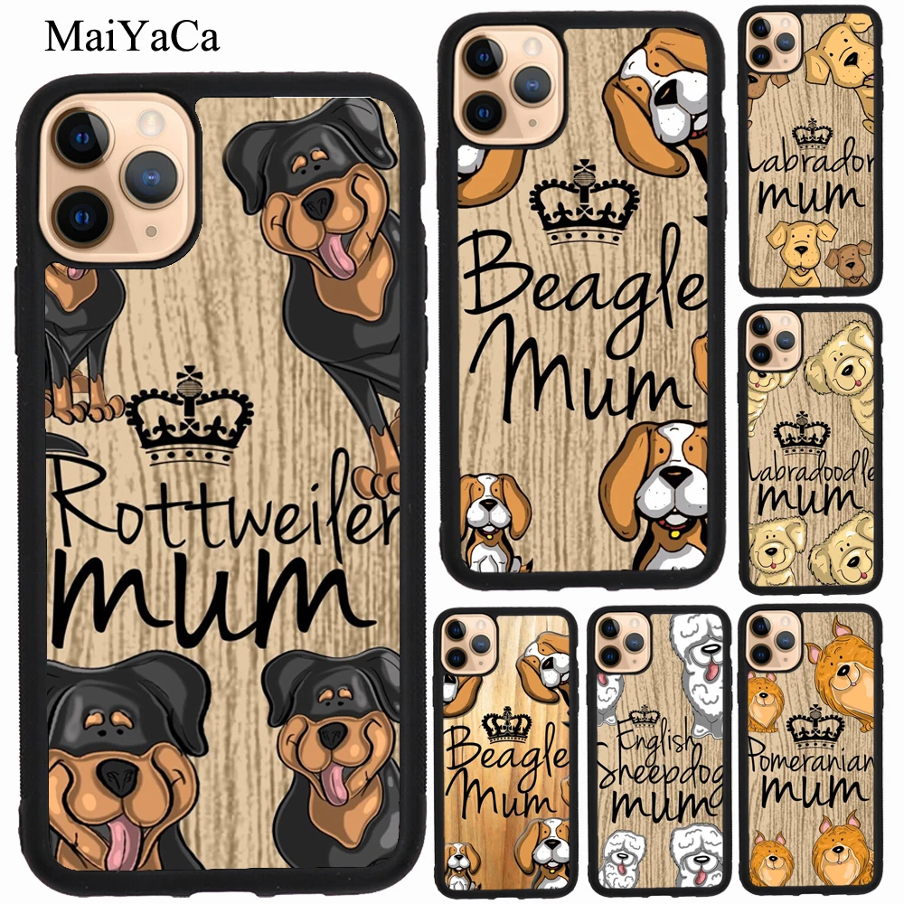 Чехол MaiYaCa Rottweiler Labrador Beagle Mum для iPhone 12 Pro Max mini 11 XS X XR SE 2020 6S 7 8 Plus|Бамперы| |