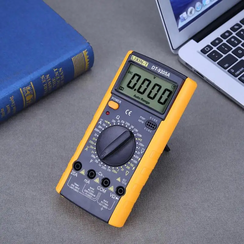 Цифровой мультиметр DT9205 вольтметр с ЖК дисплеем и подсветкой 1999 амперметр