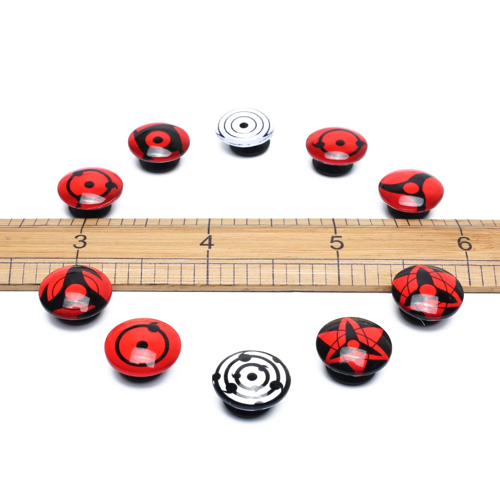 1PCS Japanese Famous Anime Cartoon Kaleidoscope eyes Shoe Charms Shoe Buckle Decorations fit Croc JIBZ Kids X-mas Gift