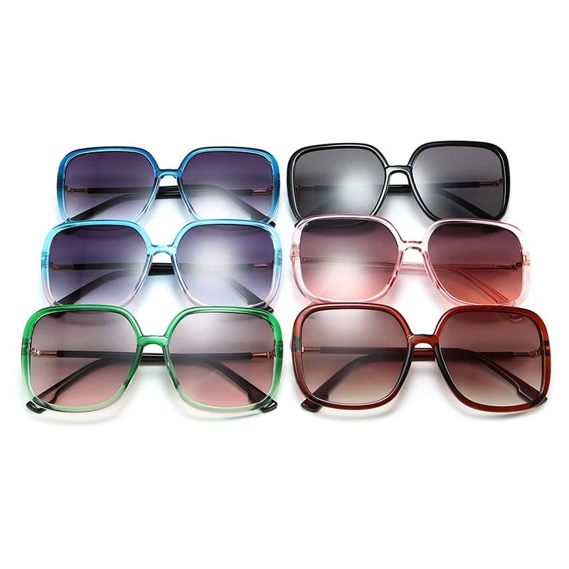 

HBK New Style 2020 Pink Sunglasses Women Square Brand Designer Sun Glasses Men Oversized Female Grandient Shades Oculos Eyewear