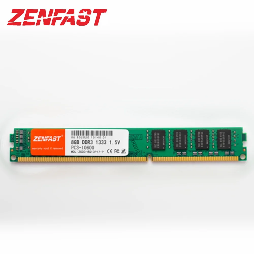 zenfast ddr3 desktop ram 8gb 4gb 1333mhz 1600mhz 240pin dimm 1 5v non ecc dual channel pc memory free global shipping