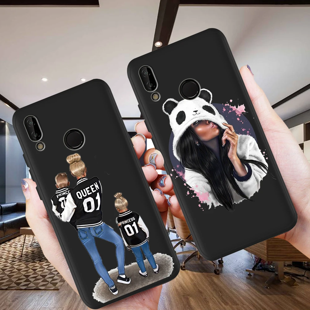 Женский модный Рождественский чехол для Huawei P8 P10 P20 P30 Mate 10 20 Honor 8 8X 9X 8C 9 V20 30 Lite Plus Pro