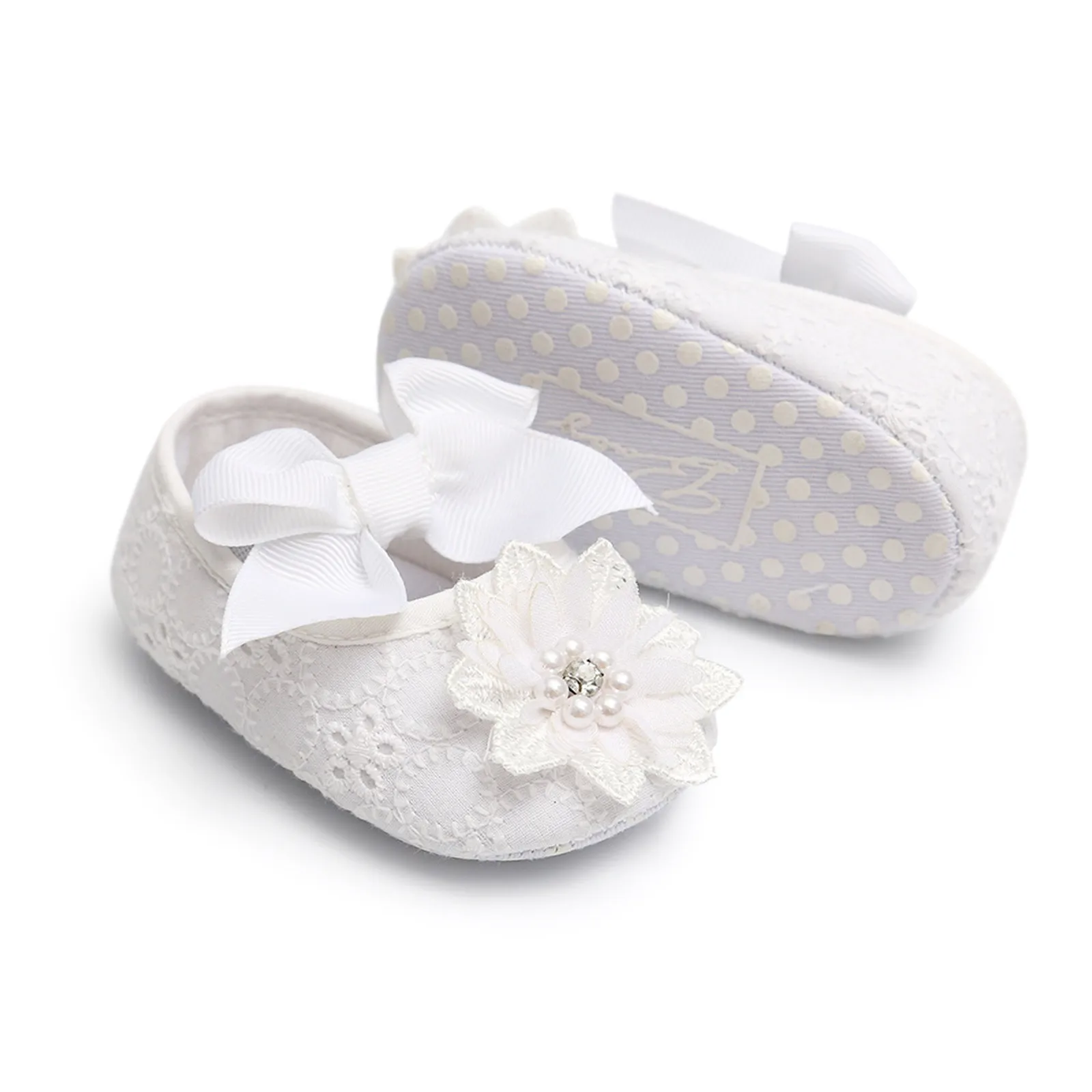 

Princess Party Cotton Floral Soft Sole Crib Shoes Newborn Baby Girl Anti-slip Sneaker 2Pcs Prewalker Kid Shoes With Hairband 21