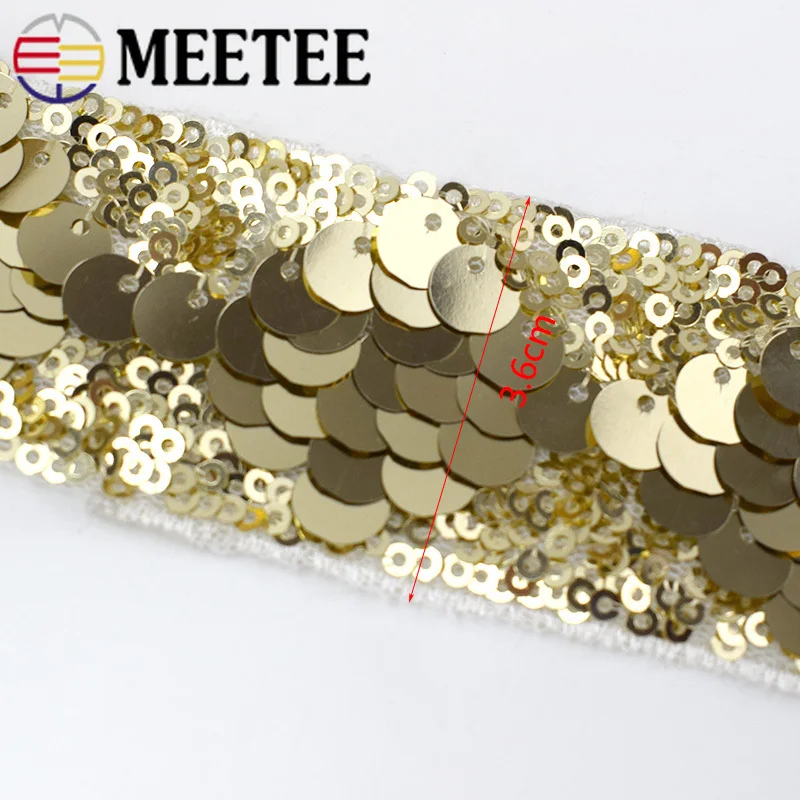 Ленты кружевные с блестками золотистые/серебристые 4 см|Кружево| |