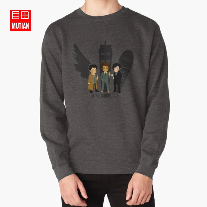 darkgrey-sweatshirt Superwholock толстовки superwholock Сверхъестественное Шерлок Доктор Кто - Цвет: darkgrey-sweatshirt