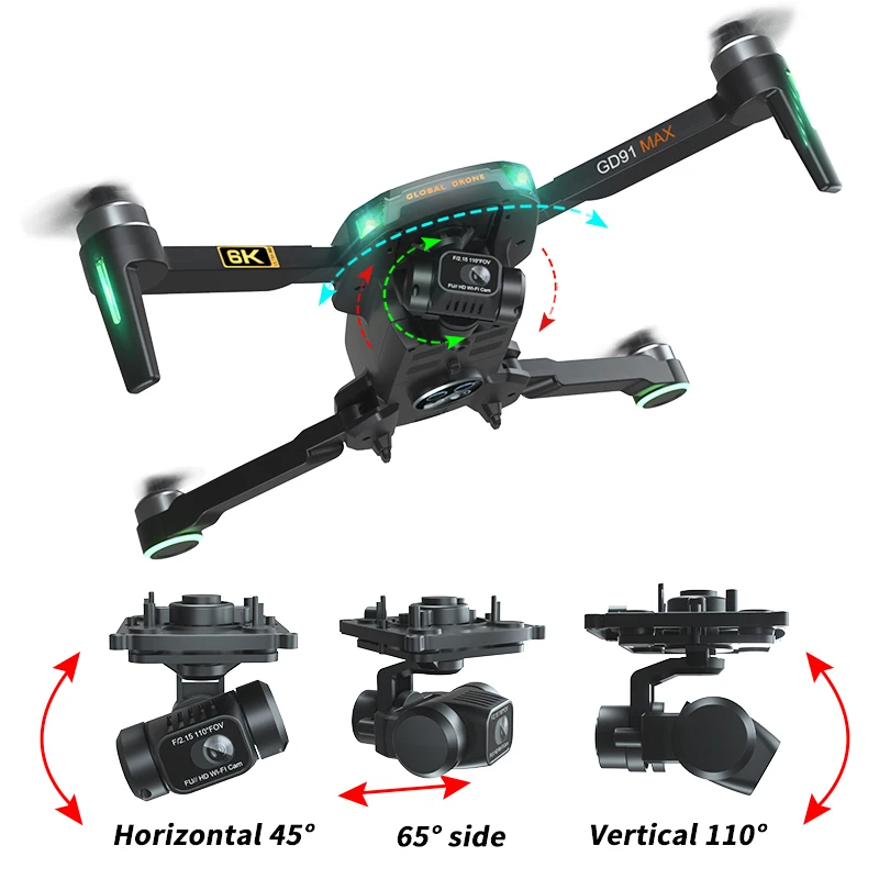 2021 GD91 MAX drone 6k gps 5g wifi 3 axis gimbal camera brushless motor TF card distance 1.2km rc Quadcopter professional
