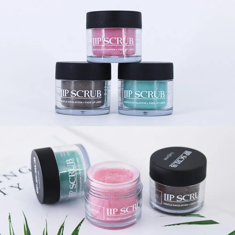 

3 Colors Lip Sugar Moisturizing Lip Scrub Gentle Exfoliating Lips Lip Wrinkle Remove Lips Dead Balm Skin 30g Care V0B8