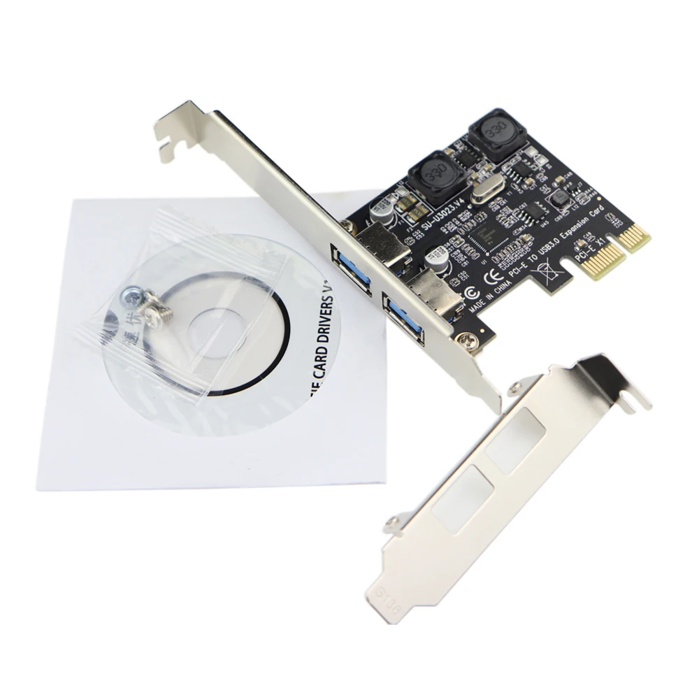 Супер быстрая 2 порта USB 3 0 5 Гбит/с PCI Express E 1X плата расширения с автономным