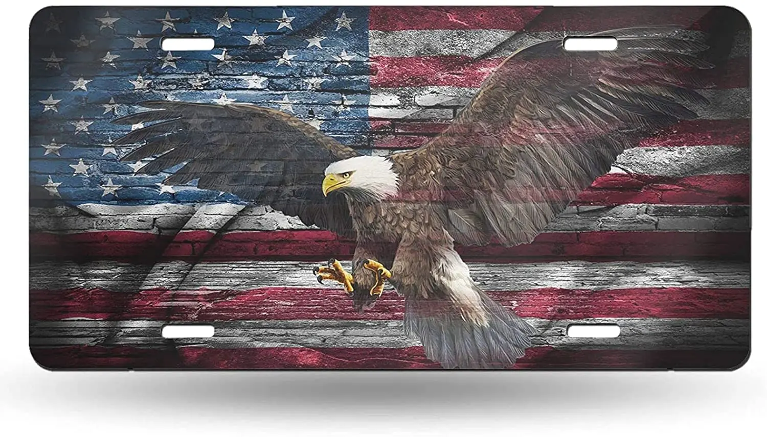 

License Plate American Flag Decorative Car Front,Metal Car Plate,License Plate,Vanity Tag,Aluminum Noverlty License Plate for Me