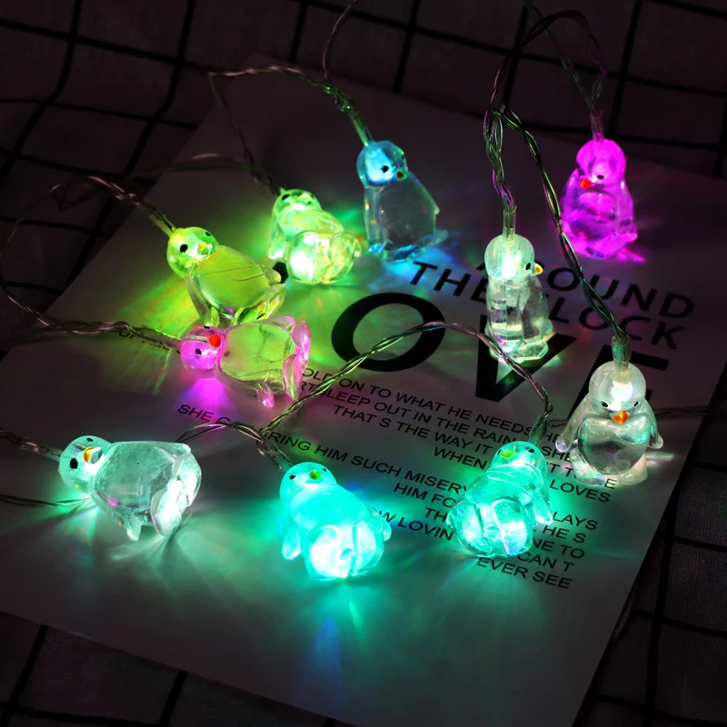 СВЕТОДИОДНАЯ Гирлянда в виде пингвина русалки ягод парикмахера светодиодный