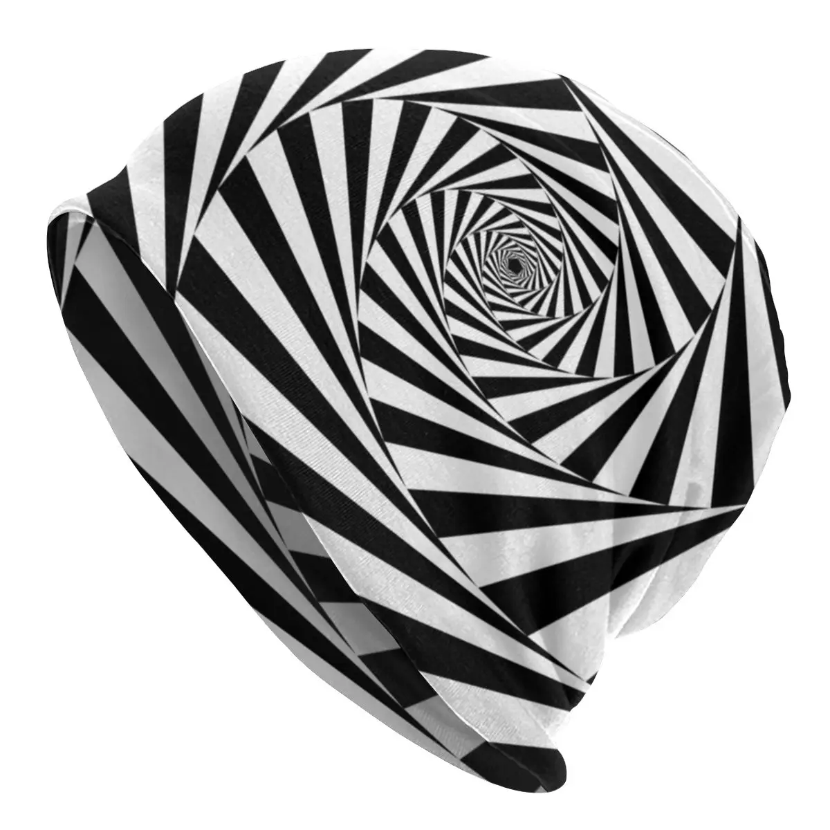 

Aperture Spiral Black White Optical Zebra Bonnet Hat Knit Hat Autumn Winter Skullies Beanies Hats Men's Women's Warm Caps