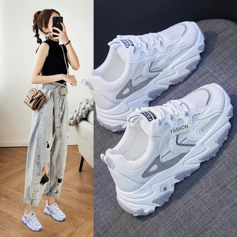 

Fashion Korean version 2022 trend autumn and winter new style thick-soled increase casual student sports shoes women