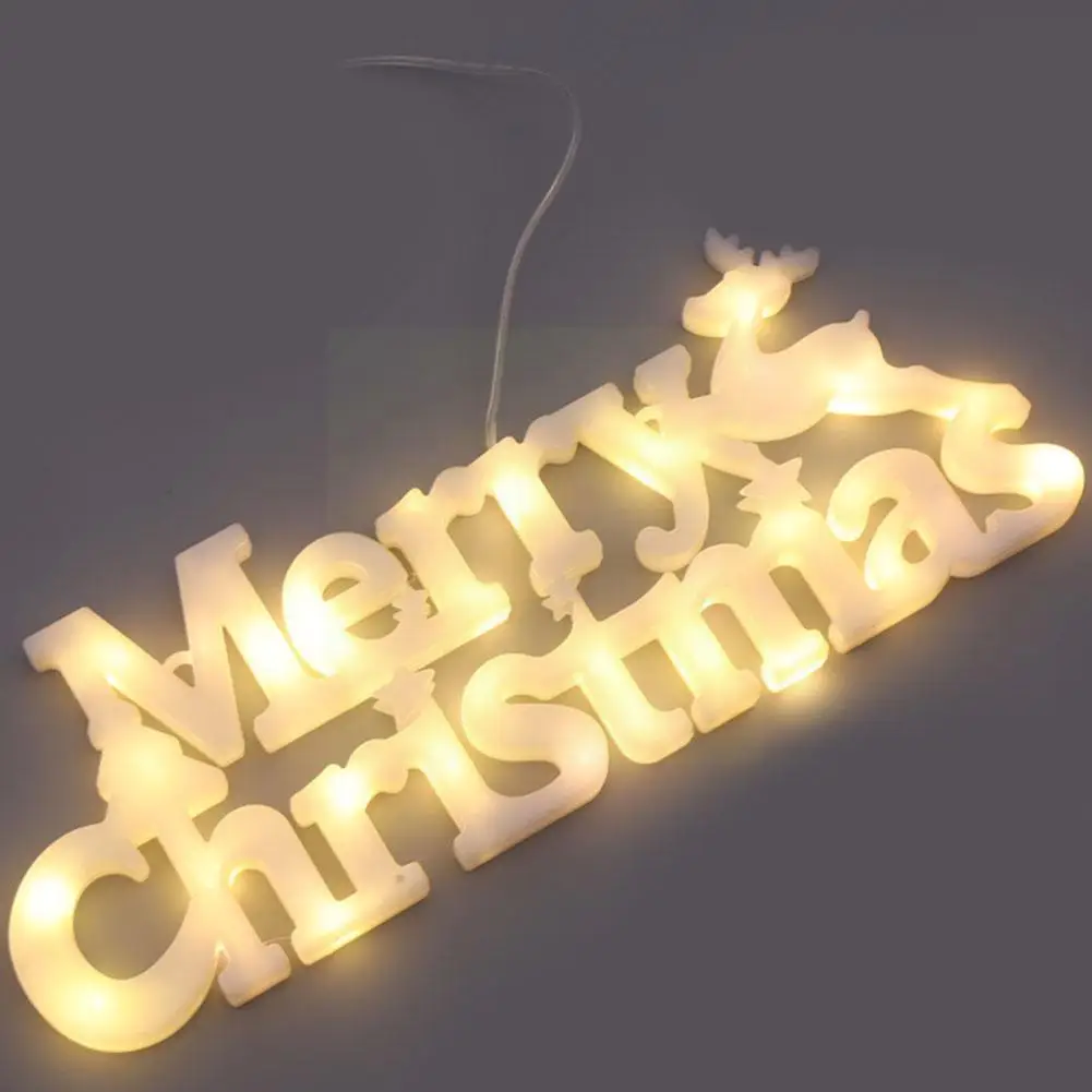 

Merry Christmas Letter Light Merry Christmas LED String Garland Decoration Christmas Decor Hanging Lights Lights For Christ K3H2