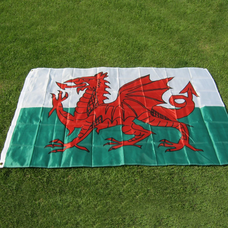 

90 x 150cm Wales National Flag Hanging Flag Polyester Wales Flag Outdoor Indoor Big Flag