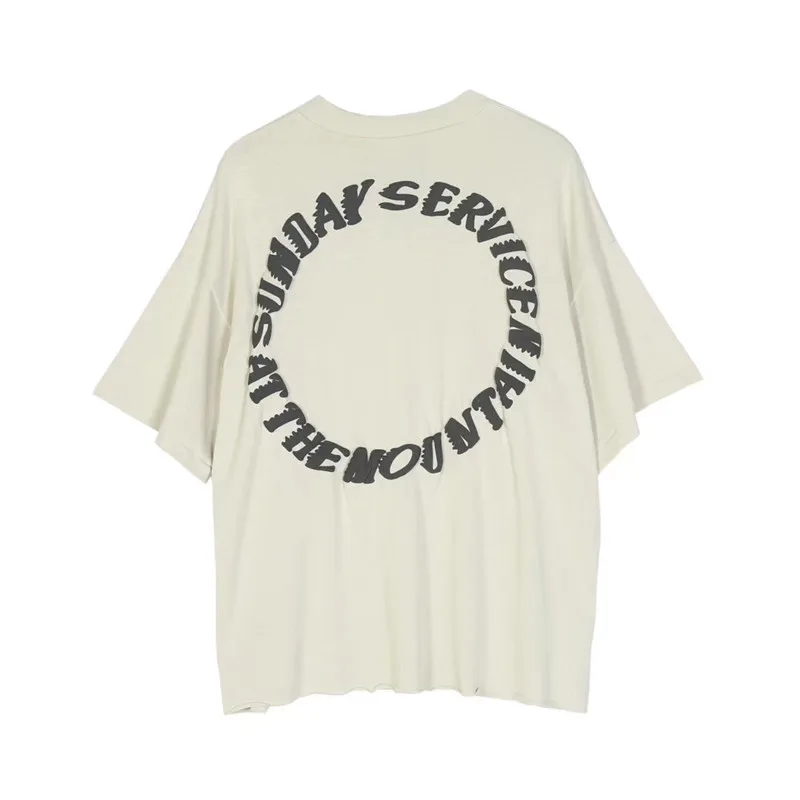 Футболка Мужская/женская с 3D эффектом пены уличная одежда надписью TRUST GOD Kanye West