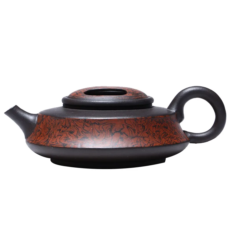 

Yixing handmade teapot, raw ore, black ox cover, purple clay pot, suit tea set