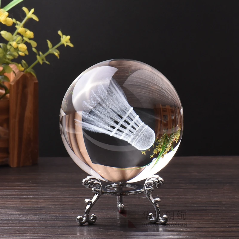 Новинка хрустальный шар 3d лазер для бадминтона спортивный призом аксессуары